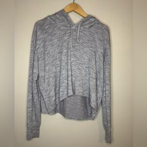 Athleta Gray Lightweight Hooded Pullover Sweatshirt Size M